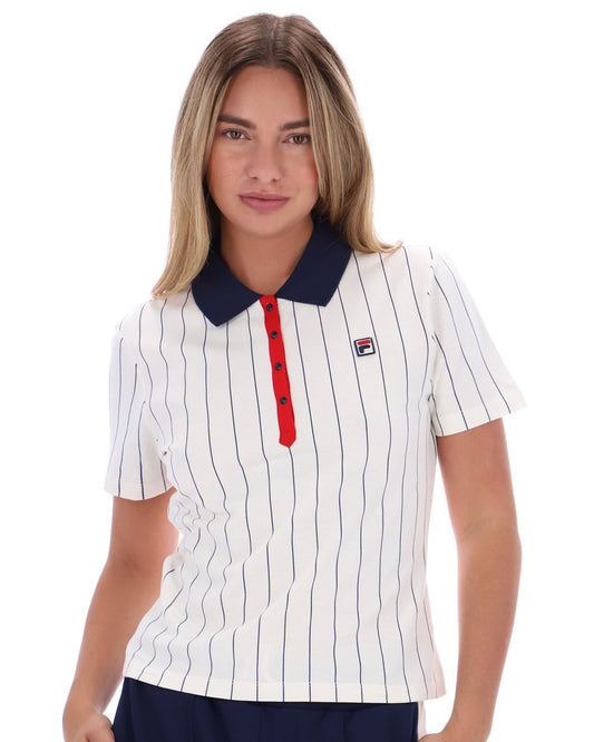 Fila Women Fila Vintage Bai Fitted Polo Shirt Gardenia
