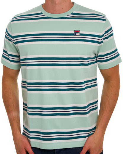 Fila Vintage Cesare Striped T Shirt Soft Green
