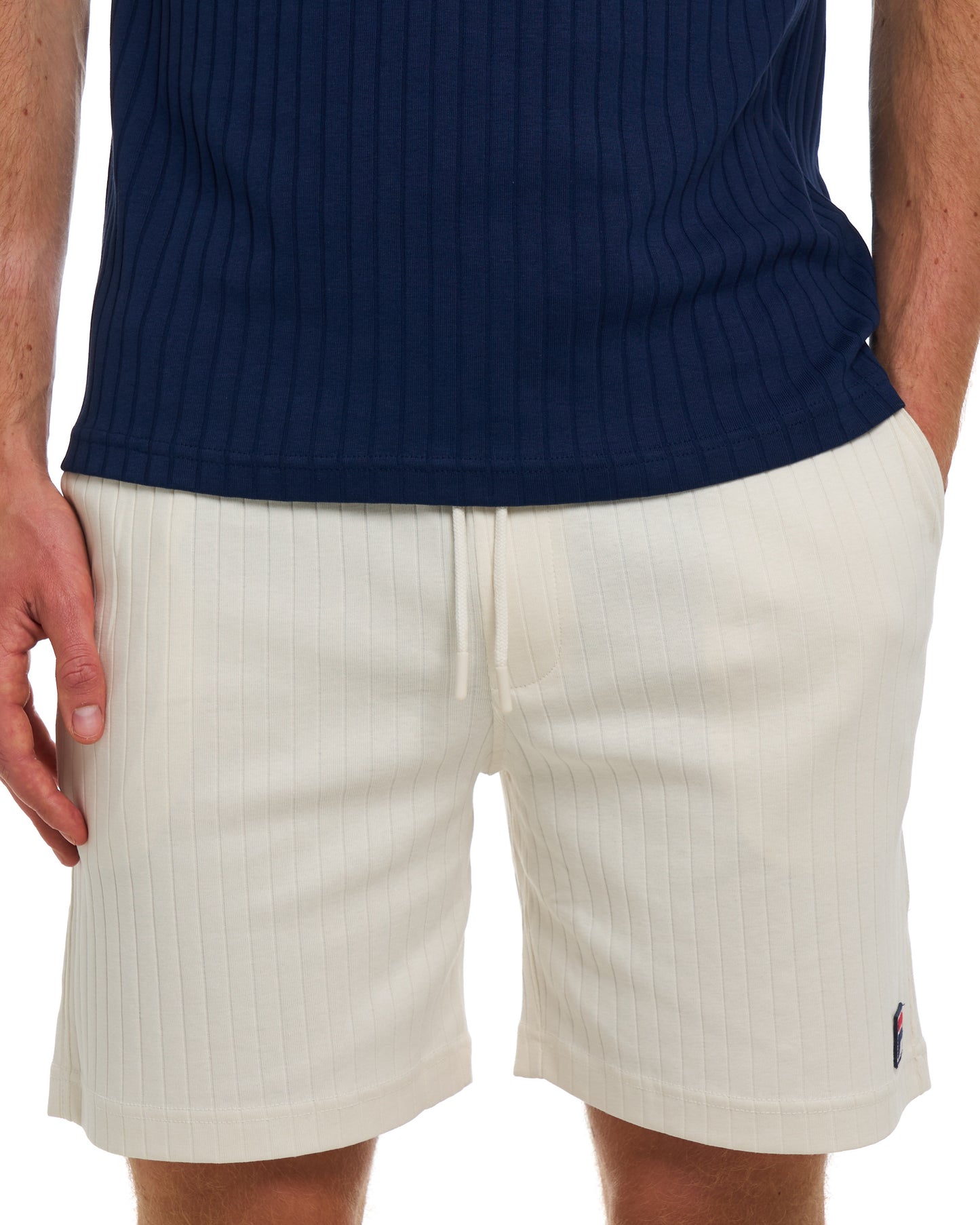 Fila Vintage Conrad Ribbed Shorts Gardenia