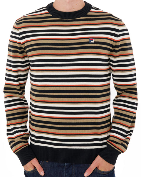 Fila Vintage Elias Striped Jumper Black/Multi