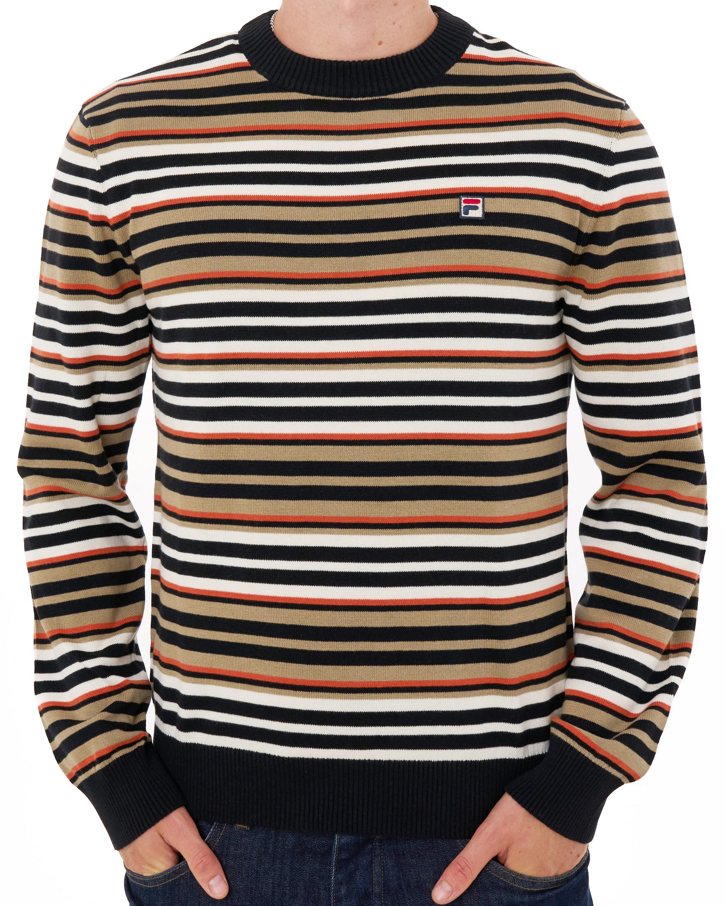 Fila Vintage Elias Striped Jumper Black/Multi