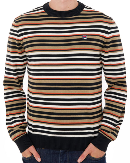 Fila Vintage Elias Striped Jumper Black/Multi