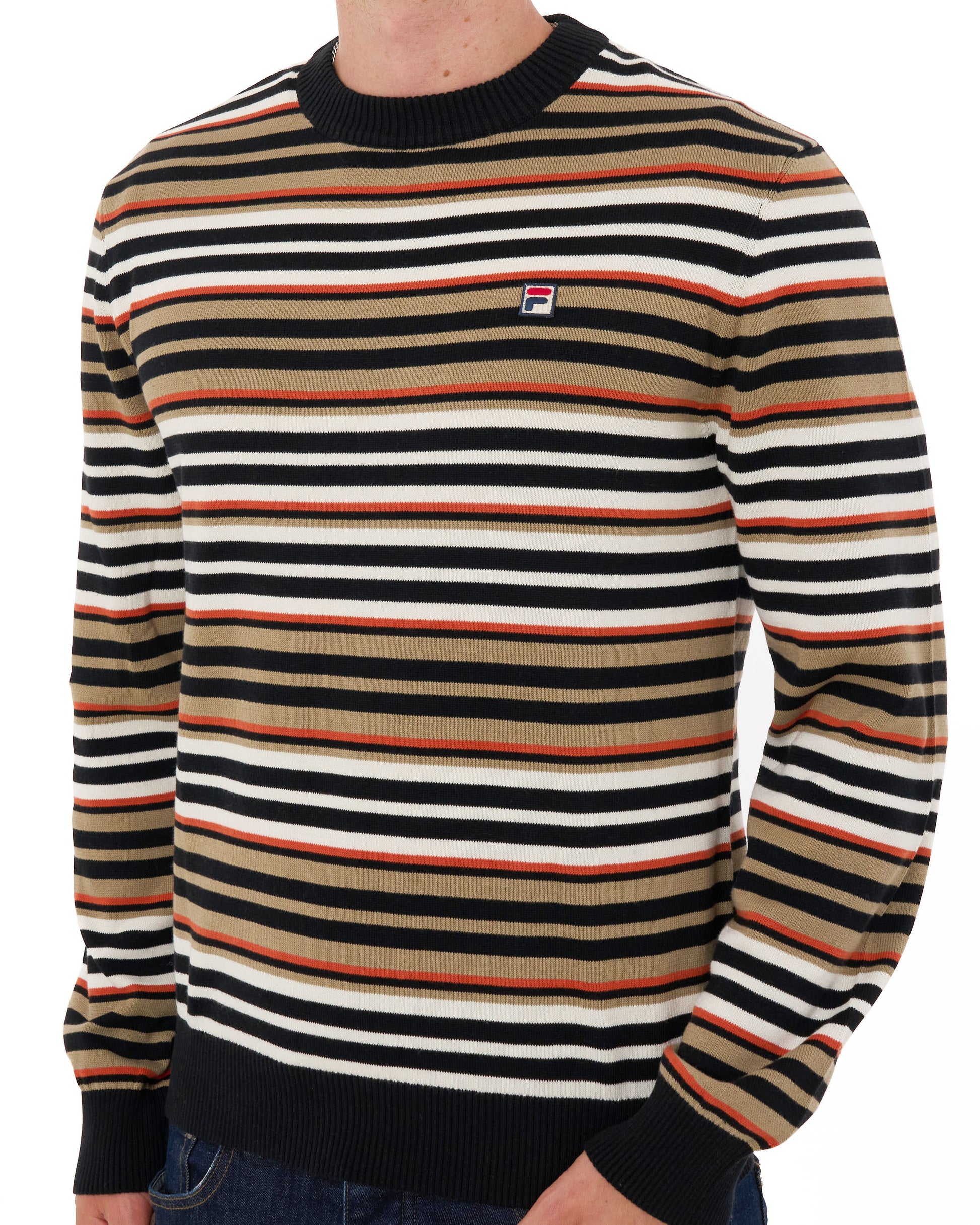 Fila Vintage Elias Striped Jumper Black/Multi