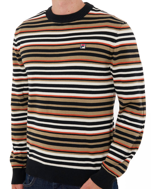 Fila Vintage Fila Vintage Elias Striped Jumper Black/Multi