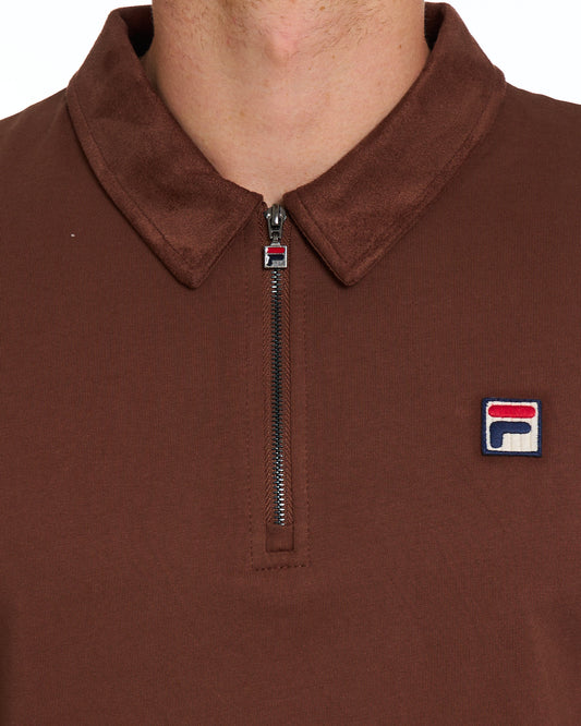 Fila Vintage Fila Vintage Ettore Zip Polo Cappucino