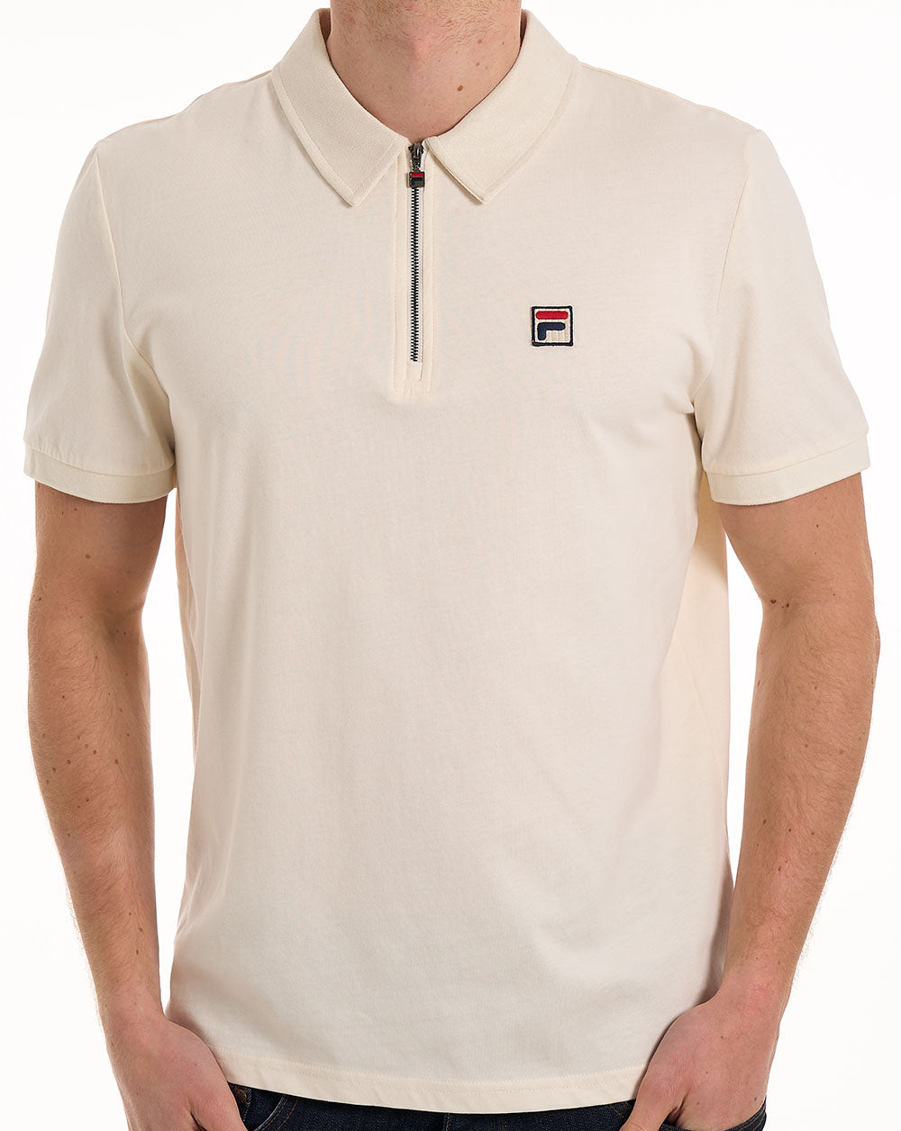 Fila Vintage Ettore Zip Polo Gardenia
