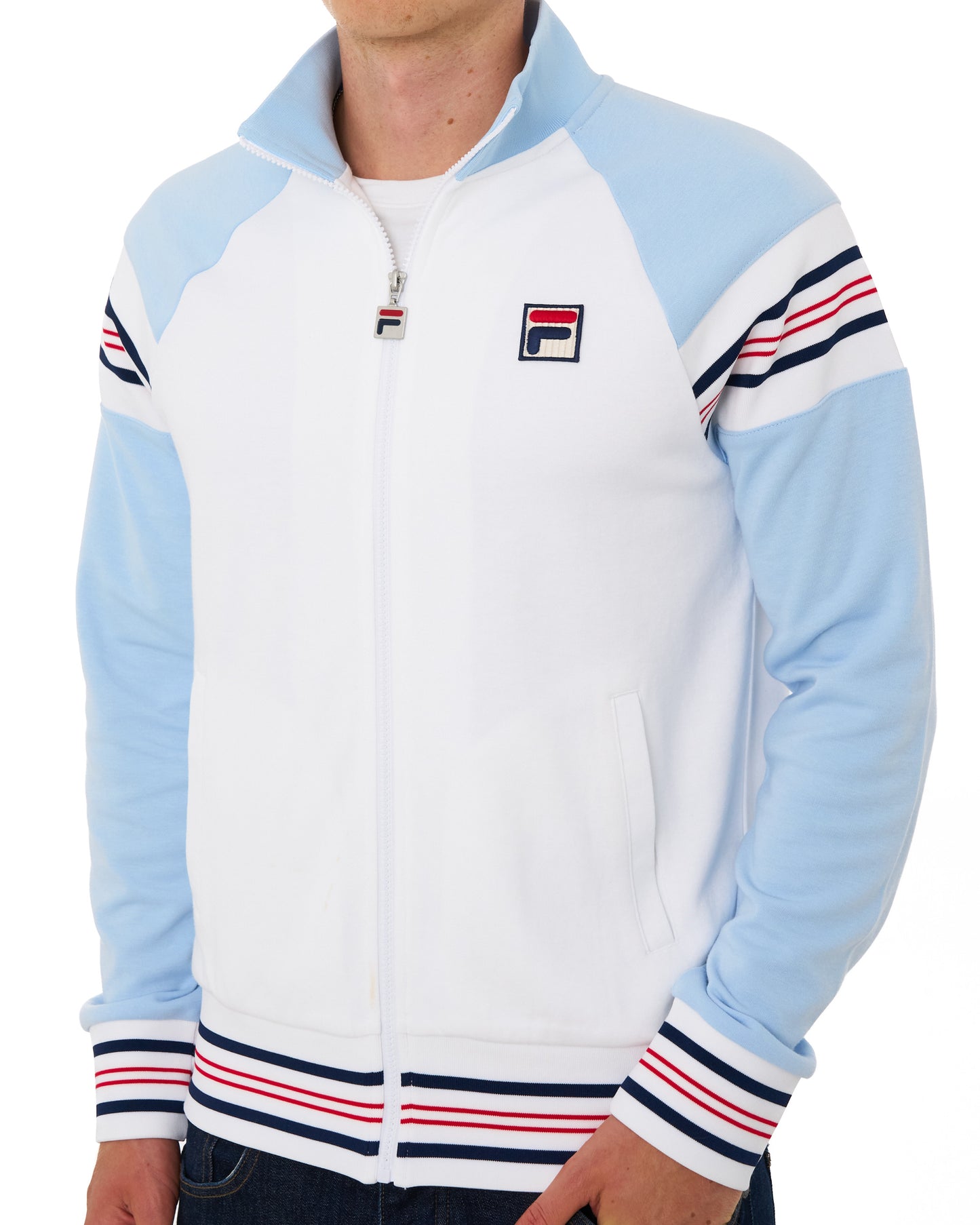 Fila Vintage Advantage Track Top White/Cashmere Blue