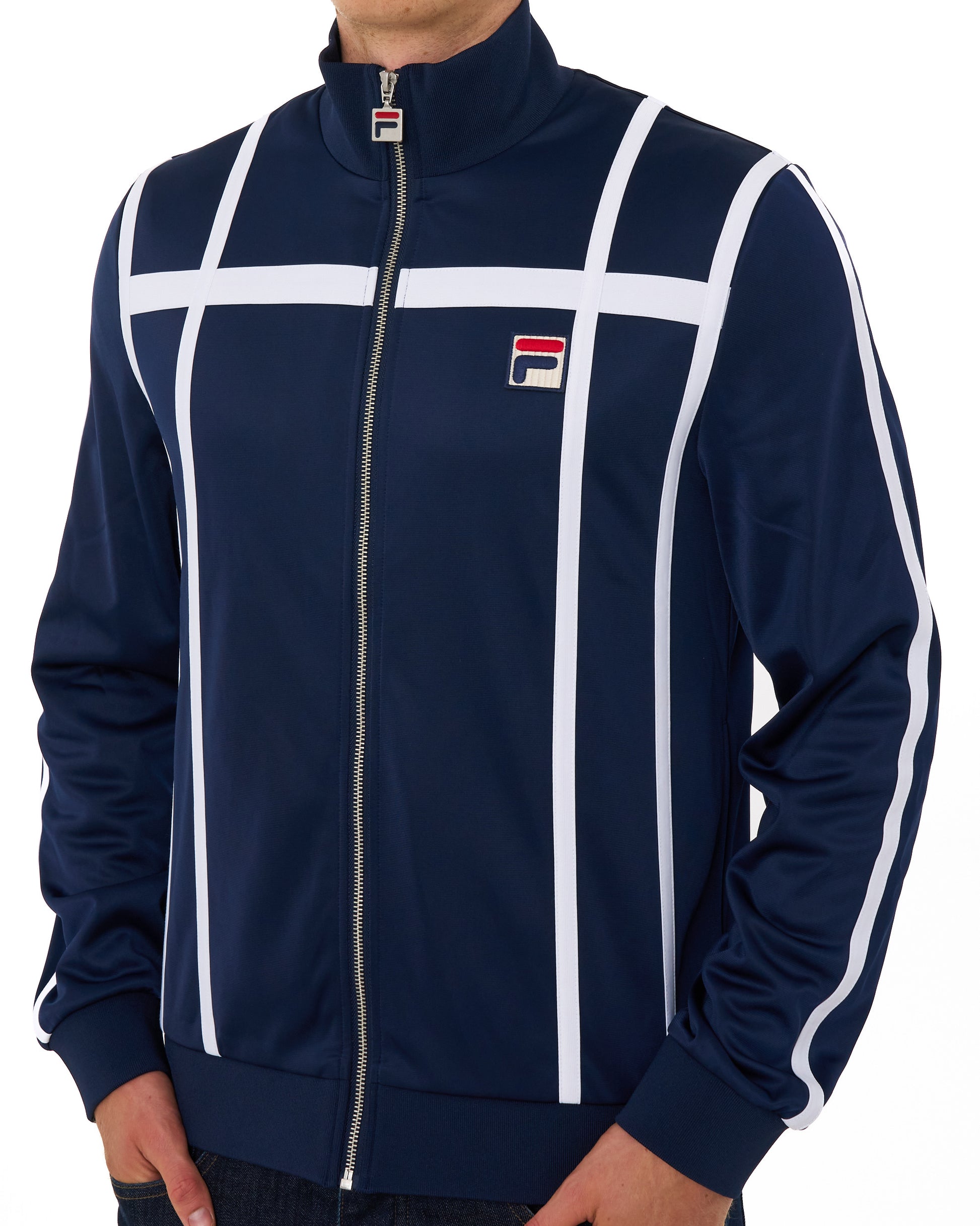 Fila Vintage Grand Slam Track Top Navy/White