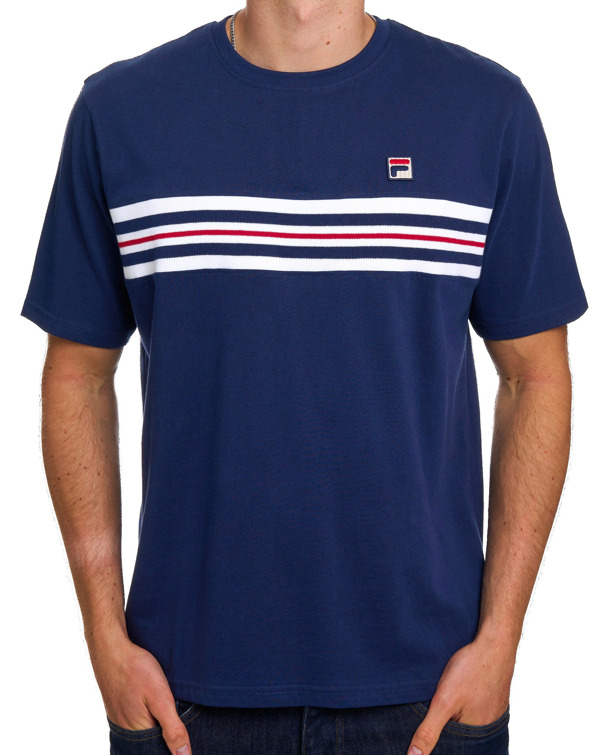 Fila Vintage Headband T Shirt Navy