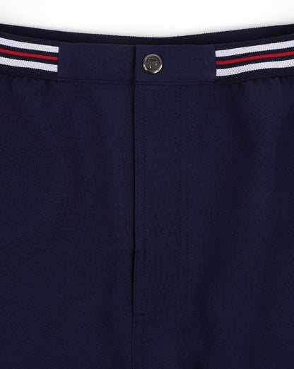 Fila Vintage Borg tennis Shorts Navy/White Piping