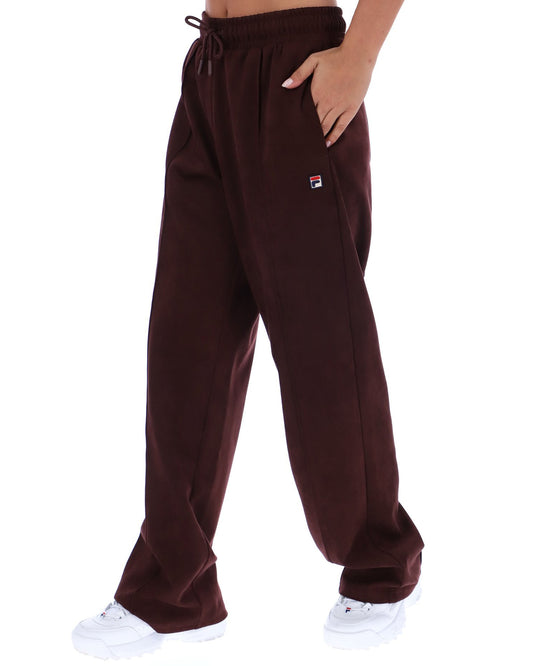 Fila Women Fila Vintage Jasmine Suedette Pants Maroon Brown