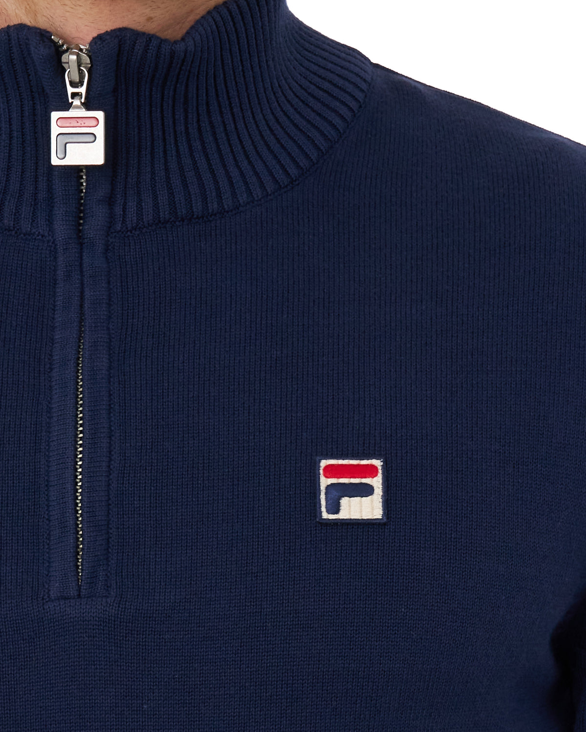 Fila Vintage Knitted 1/4 Zip Navy