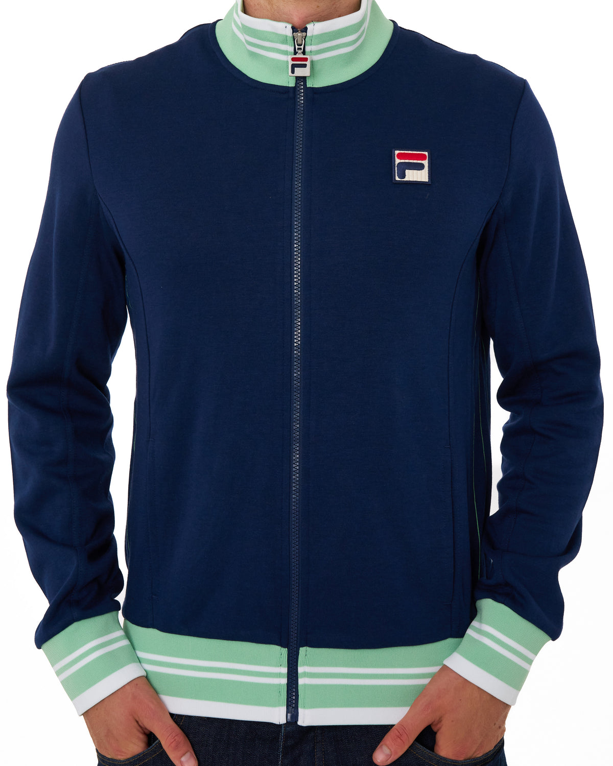 Fila Vintage Kesha Track Top Navy/ Mint Green