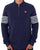 Fila Vintage Luis 1/4 Zip LS Polo Navy/White