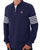 Fila Vintage Luis 1/4 Zip LS Polo Navy/White