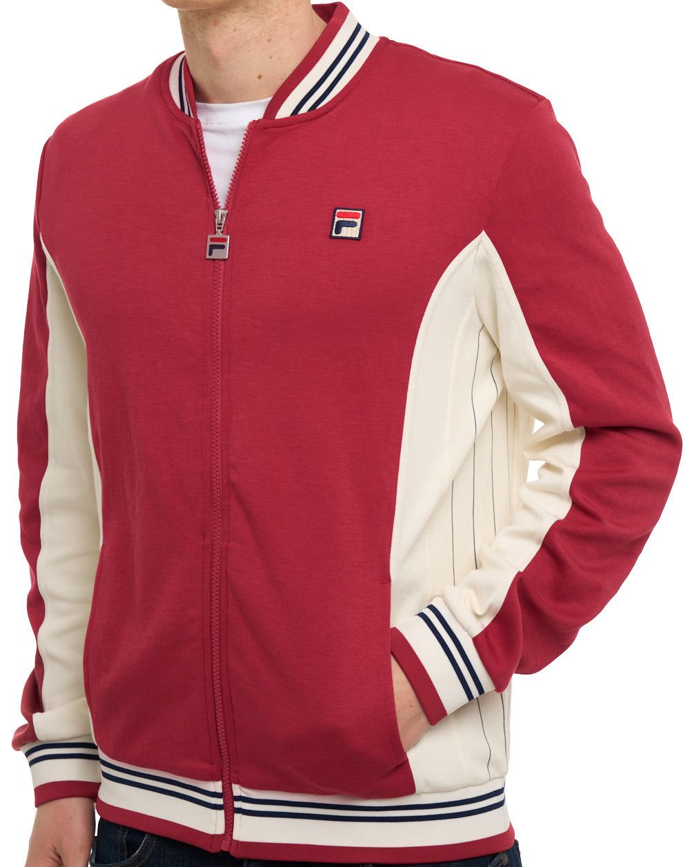 Fila Vintage Silvana Track Top Dark Red/Gardenia/Navy