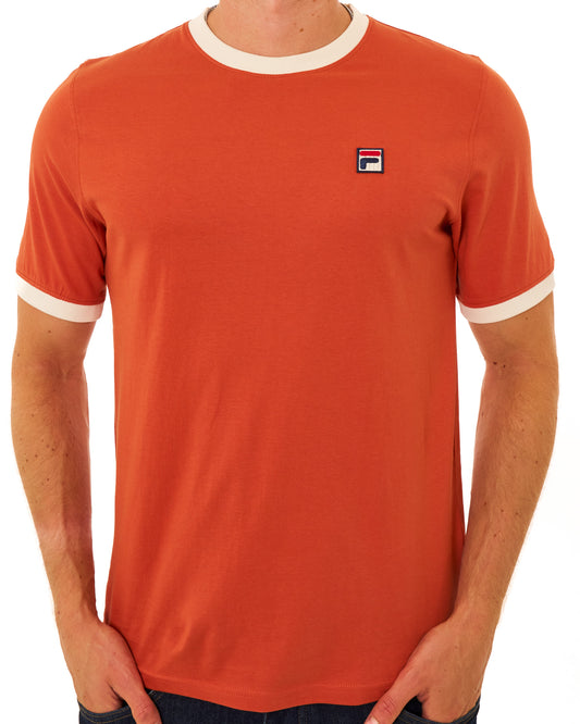 Fila Vintage Fila Vintage Ringer T Shirt Burnt Orange/Gardenia