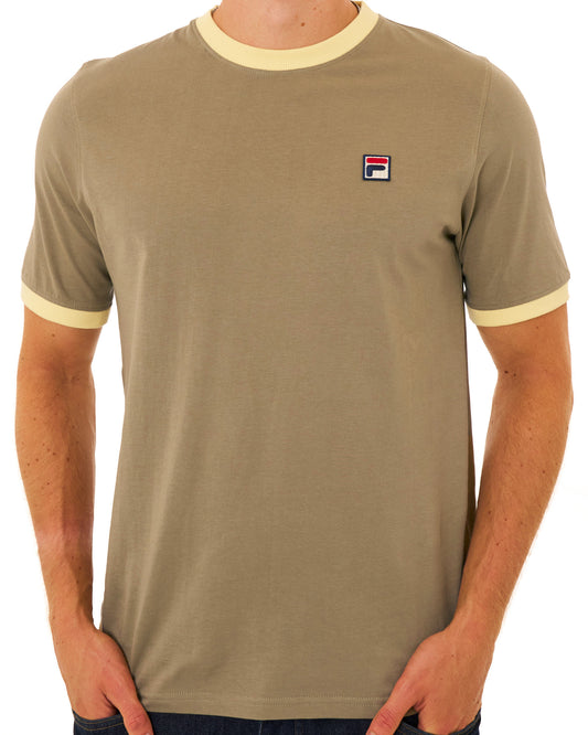 Fila Vintage Fila Vintage Ringer T Shirt Sand/Double Cream