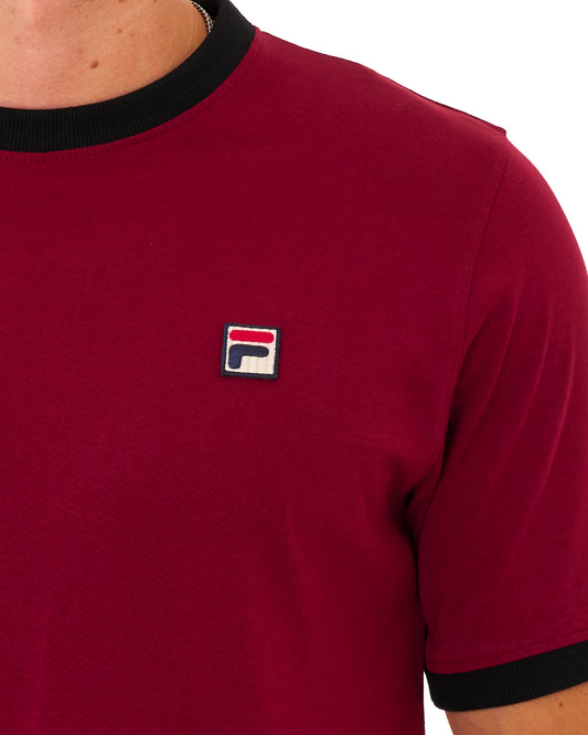 Fila Vintage Fila Vintage Ringer T Shirt Deep Red/Black