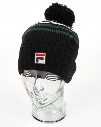 Fila Vintage Markee Pom Pom Beanie Black/Green