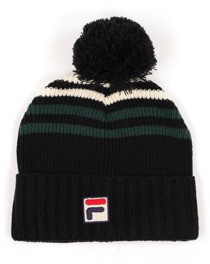 Fila Vintage Markee Pom Pom Beanie Black/Green