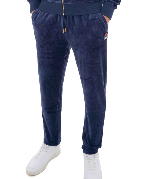 Fila Vintage Eddie Velour Track Pants Navy