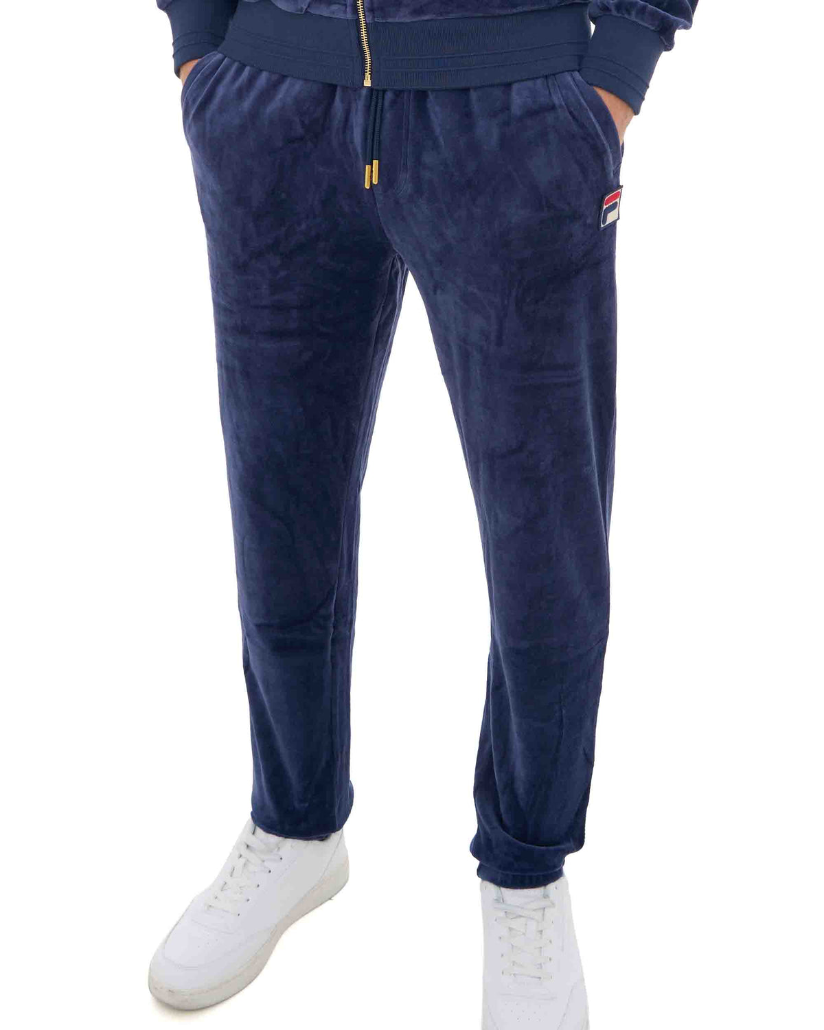 Fila Vintage Eddie Velour Track Pants Navy