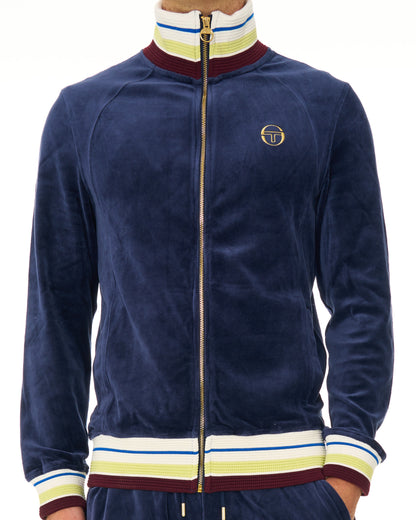 Fila Vintage Nero Velour Track Top Navy