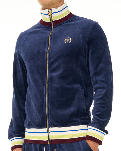 Fila Vintage Nero Velour Track Top Navy