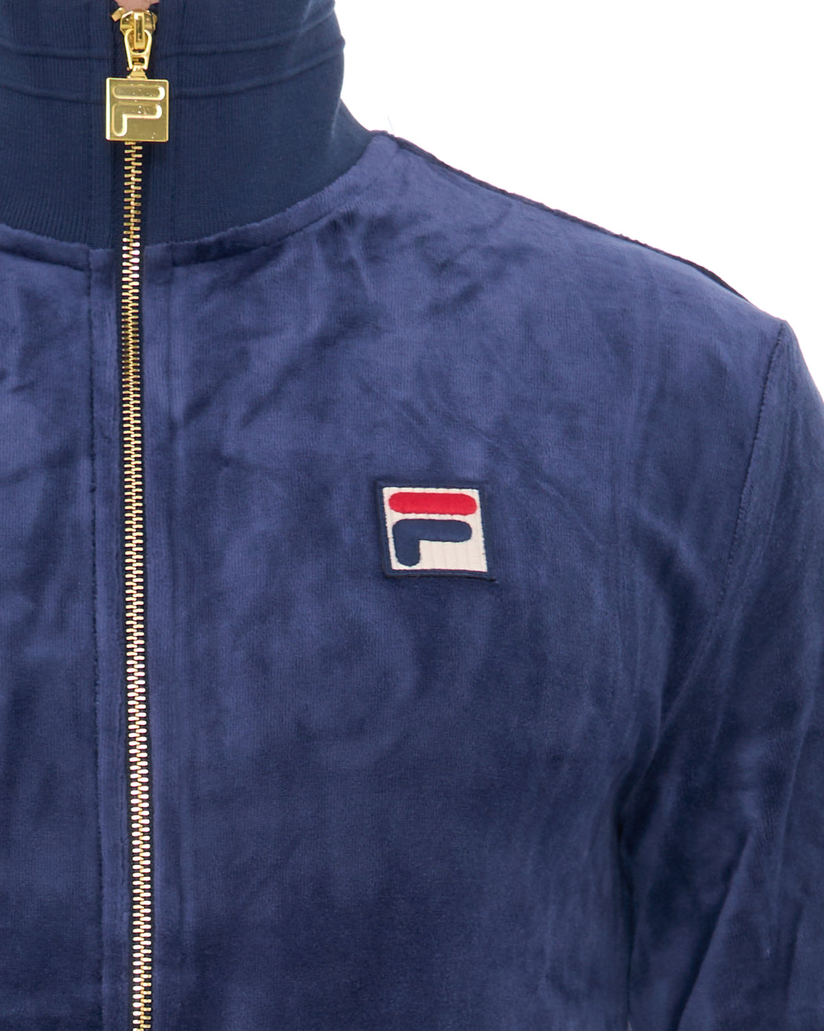 Fila Vintage Nero Velour Track Top Navy