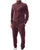 Fila Vintage Nero Velour Track Top Deep Burgundy
