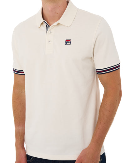 Fila Vintage Omari Polo Shirt Gardenia
