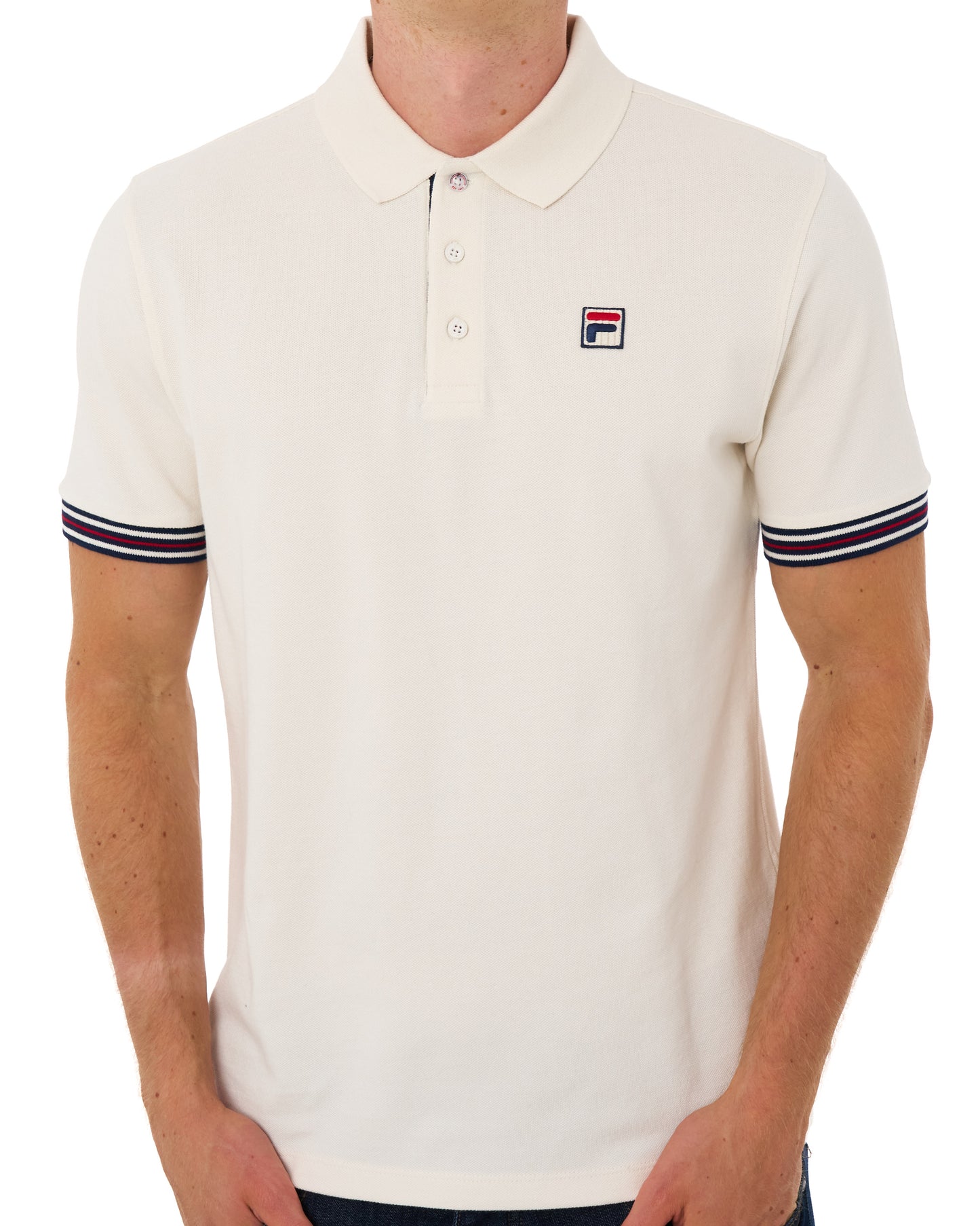 Fila Vintage Omari Polo Shirt Gardenia