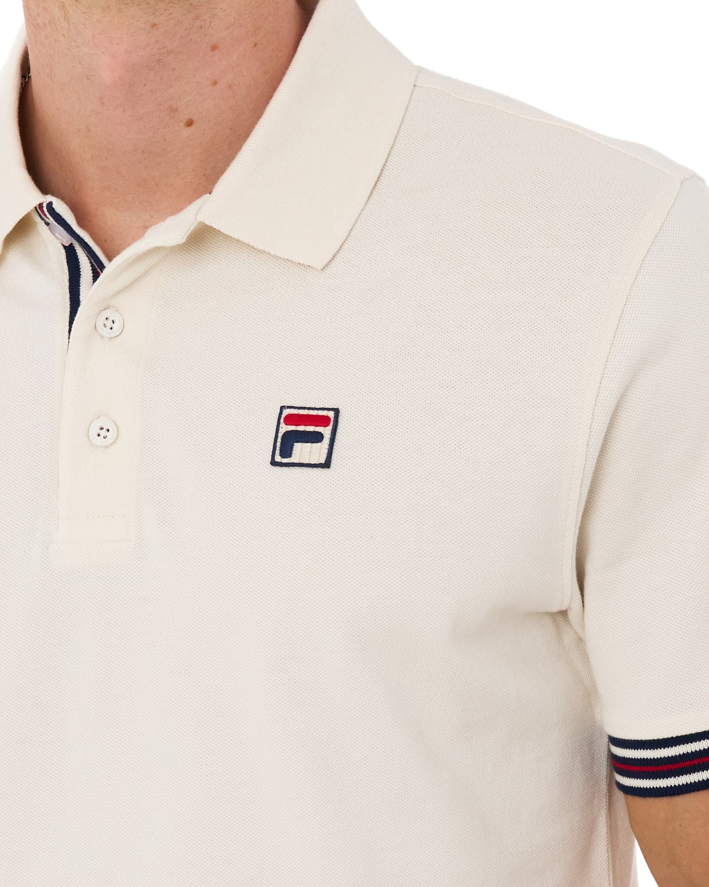 Fila Vintage Omari Polo Shirt Gardenia