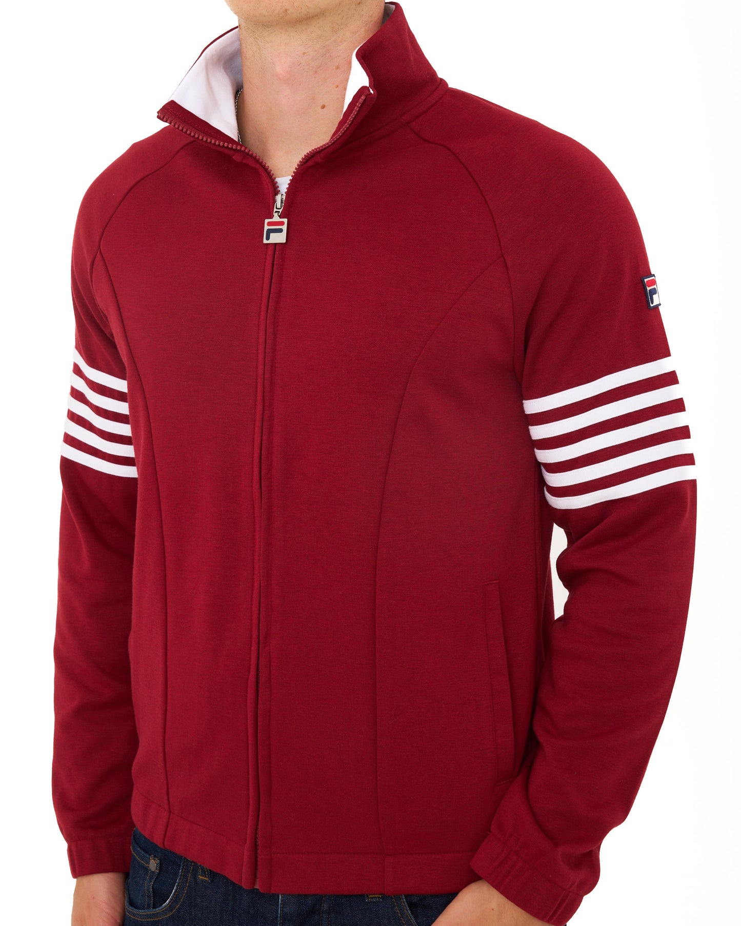 Fila Vintage Patrice Track Top Deep Red/White
