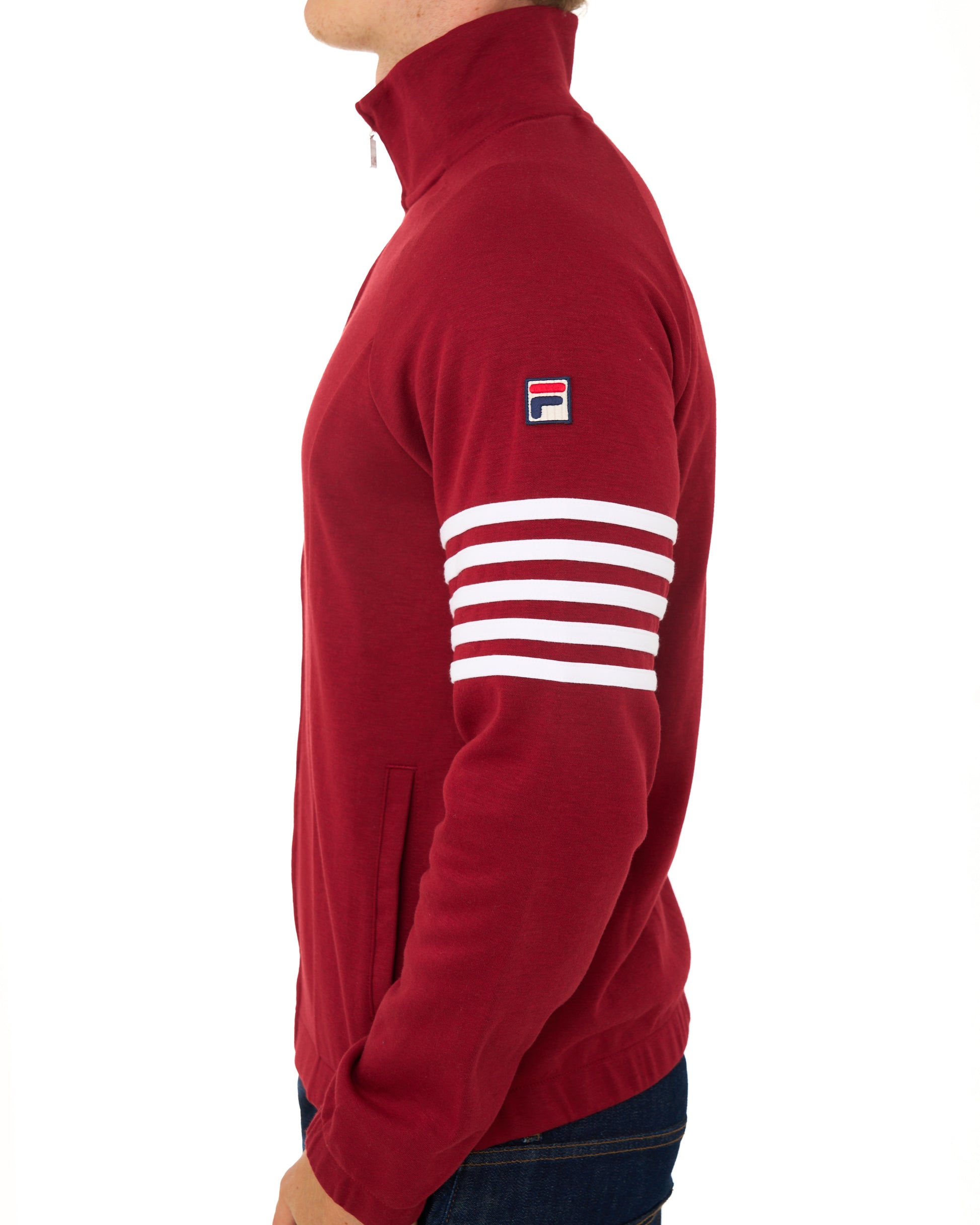 Fila Vintage Patrice Track Top Deep Red/White