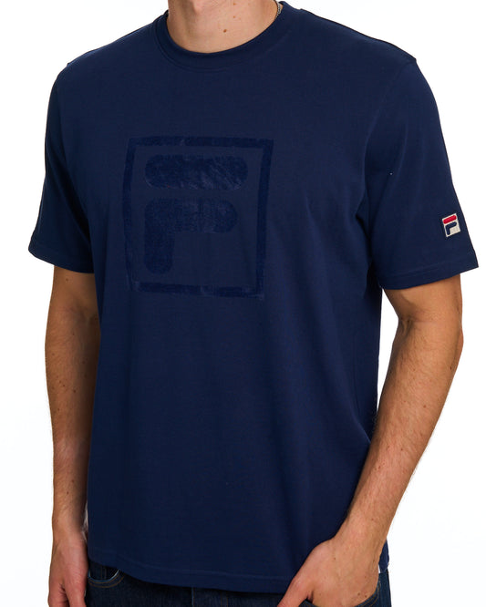 Fila Vintage Fila Vintage Pepe Flock Logo Tee Navy