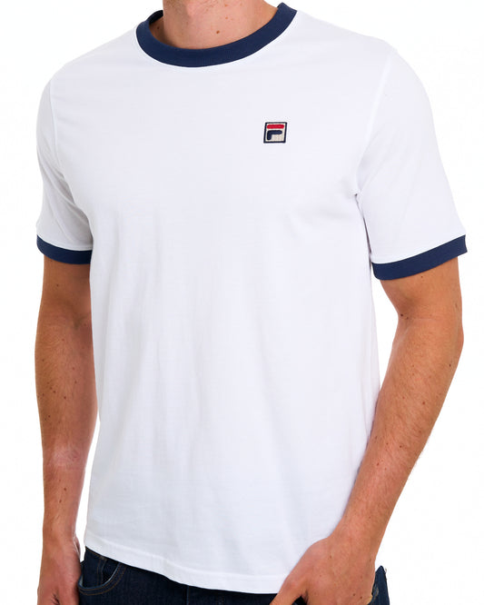 Fila Vintage Fila Vintage Ringer T Shirt White Navy