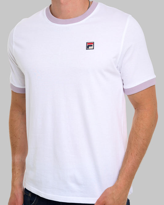Fila Vintage Fila Vintage Ringer T Shirt White/Lilac