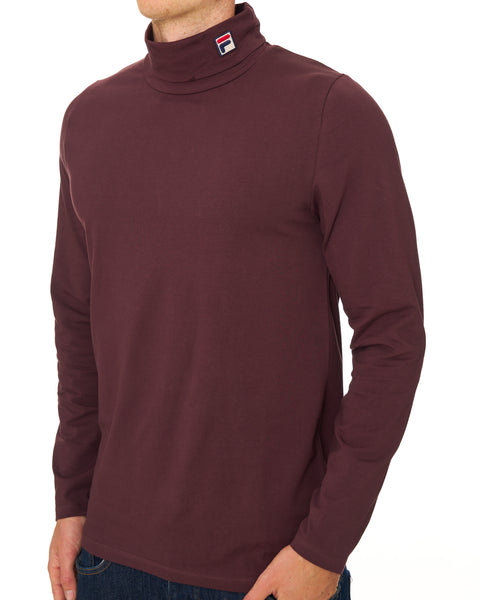 Fila Vintage Roll Neck Deep Burgundy