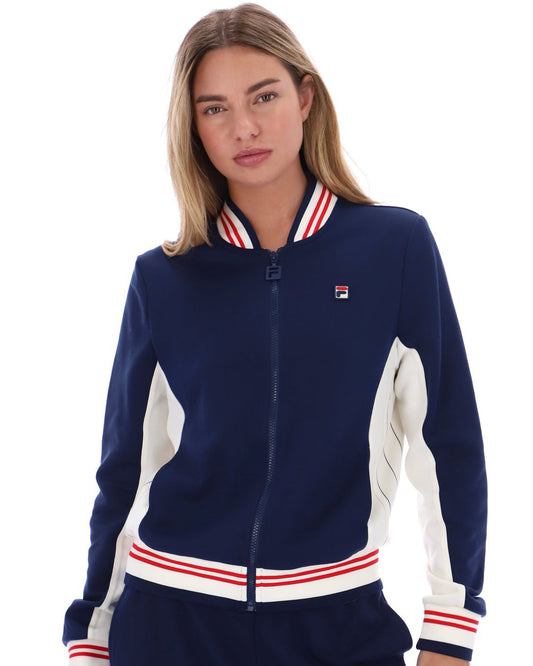 Fila Women Fila Vintage Silvana Track Top Navy/Gardenia/Red