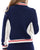 Fila Vintage Silvana Track Top Navy Gardenia Red