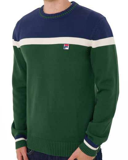 Fila Vintage Siro Crew Knit Pine Green