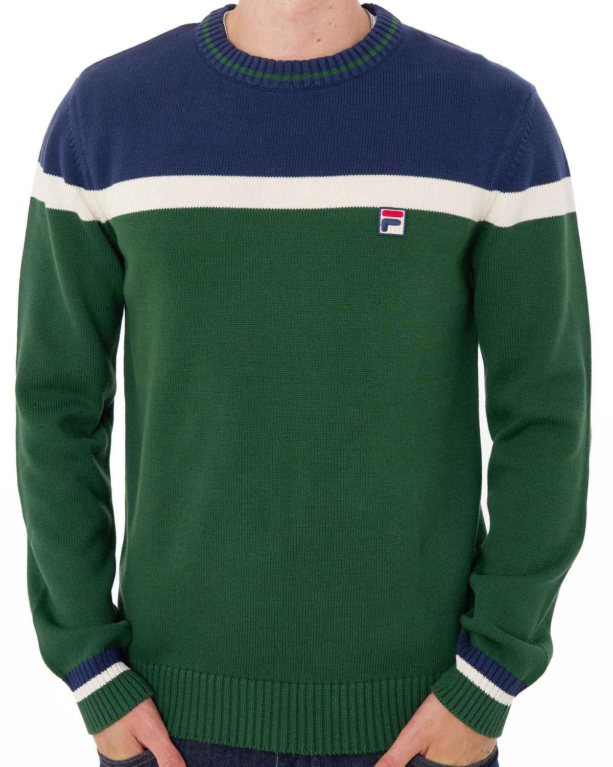 Fila Vintage Siro Crew Knit Pine Green