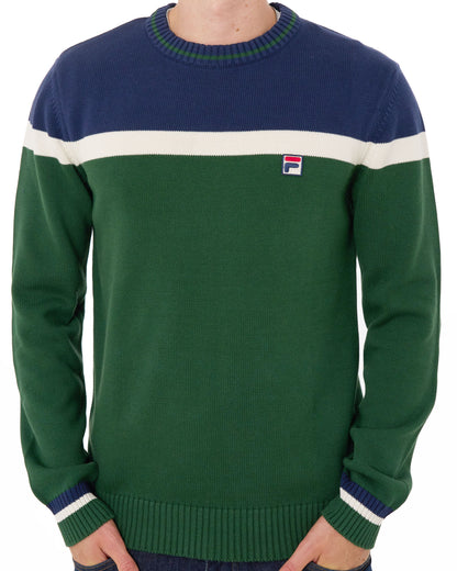 Fila Vintage Siro Crew Knit Pine Green