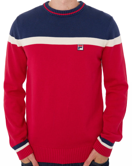 Fila Vintage Fila Vintage Siro Crew Knit Jumper Red