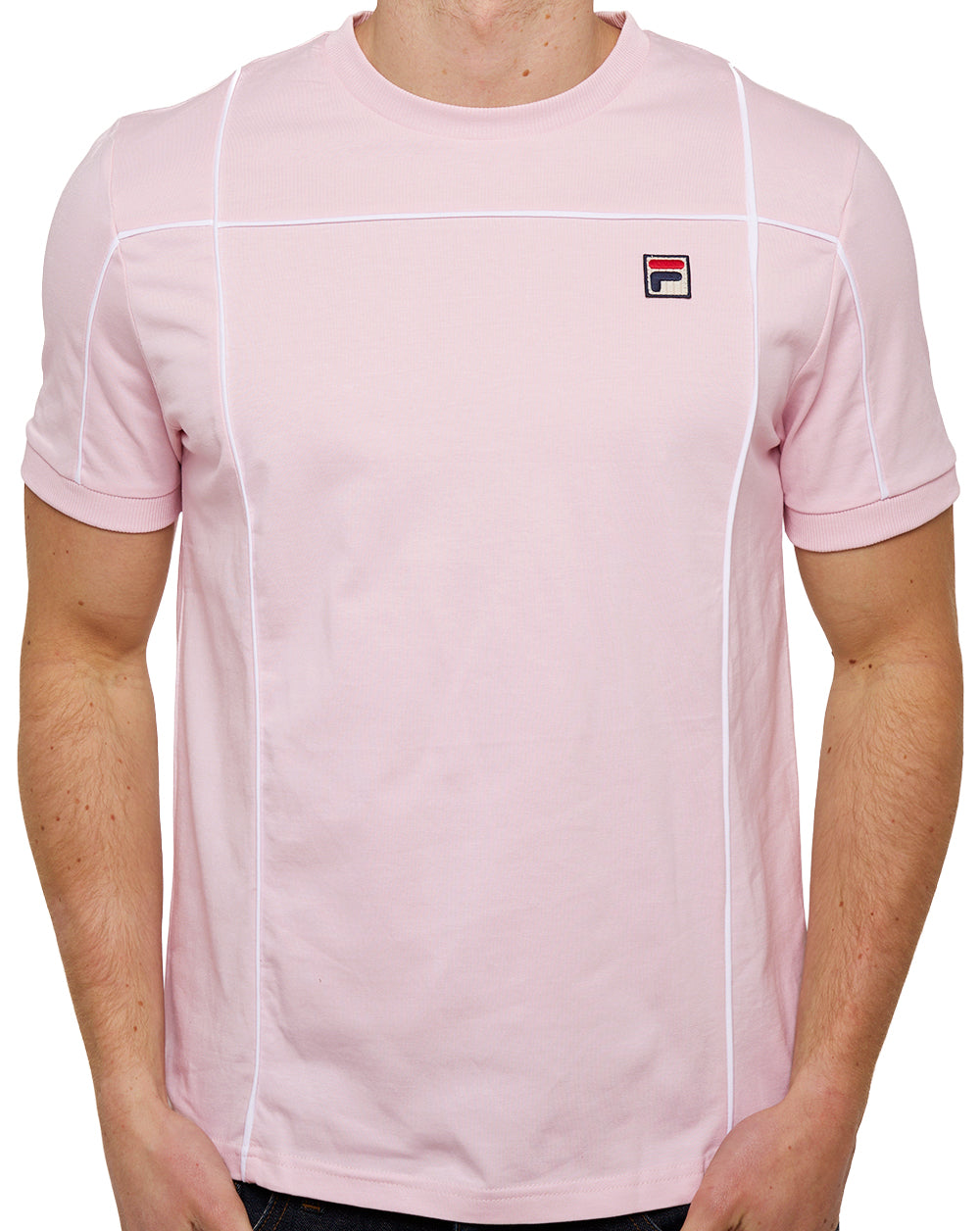 Fila Vintage Terrinda T Shirt Soft Pink / White