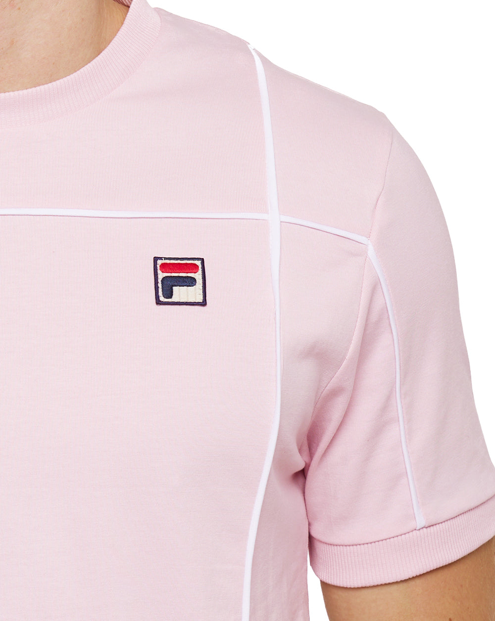Fila Vintage Terrinda T Shirt Soft Pink / White