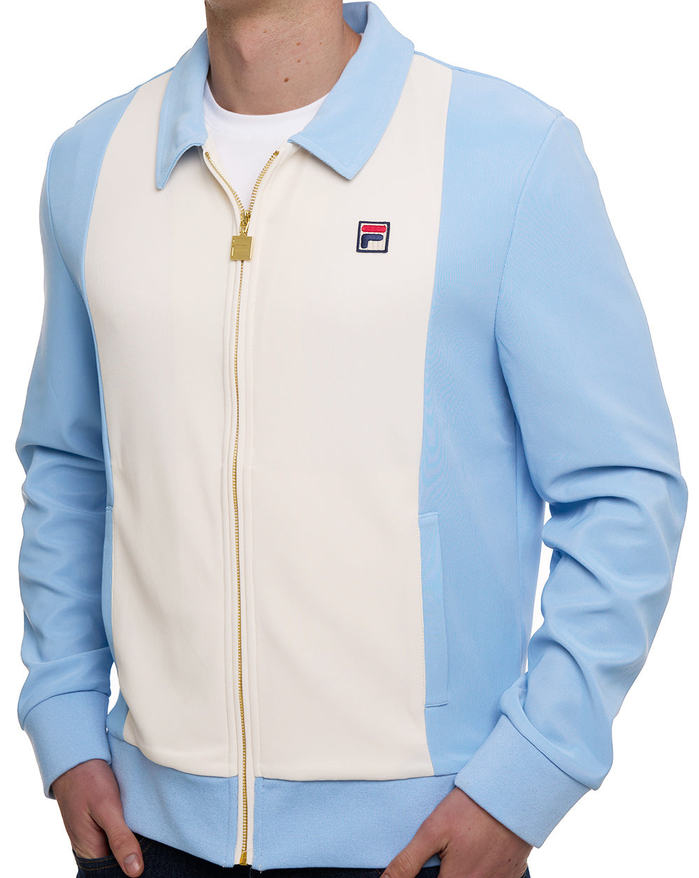 Fila Vintage Tommaso Track Top Light Blue/Gardenia