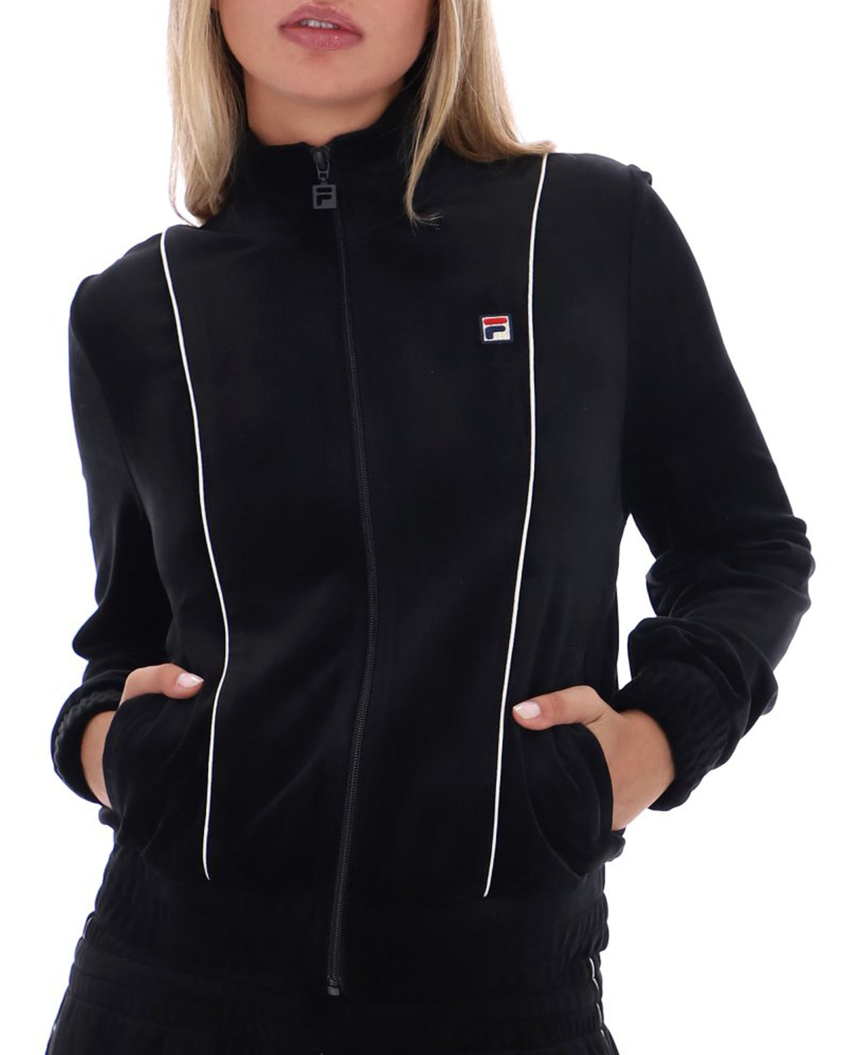 Fila Women's Honey Velour Track Top Black